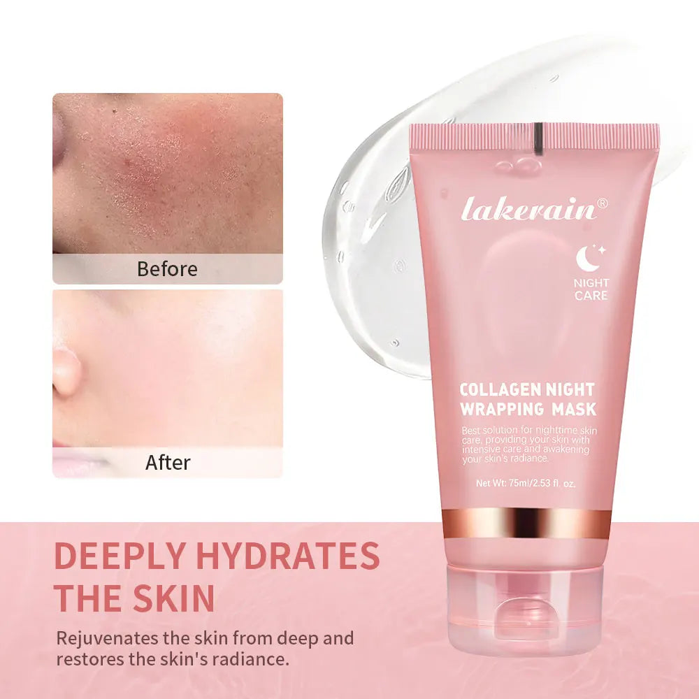 MarieKumax Korean Deep Collagen Mask Peel Off Mask Face Anti Wrinkle Lifting  Skin Care Masks Bio Pack Night Wrapping Woman Overnight Skin