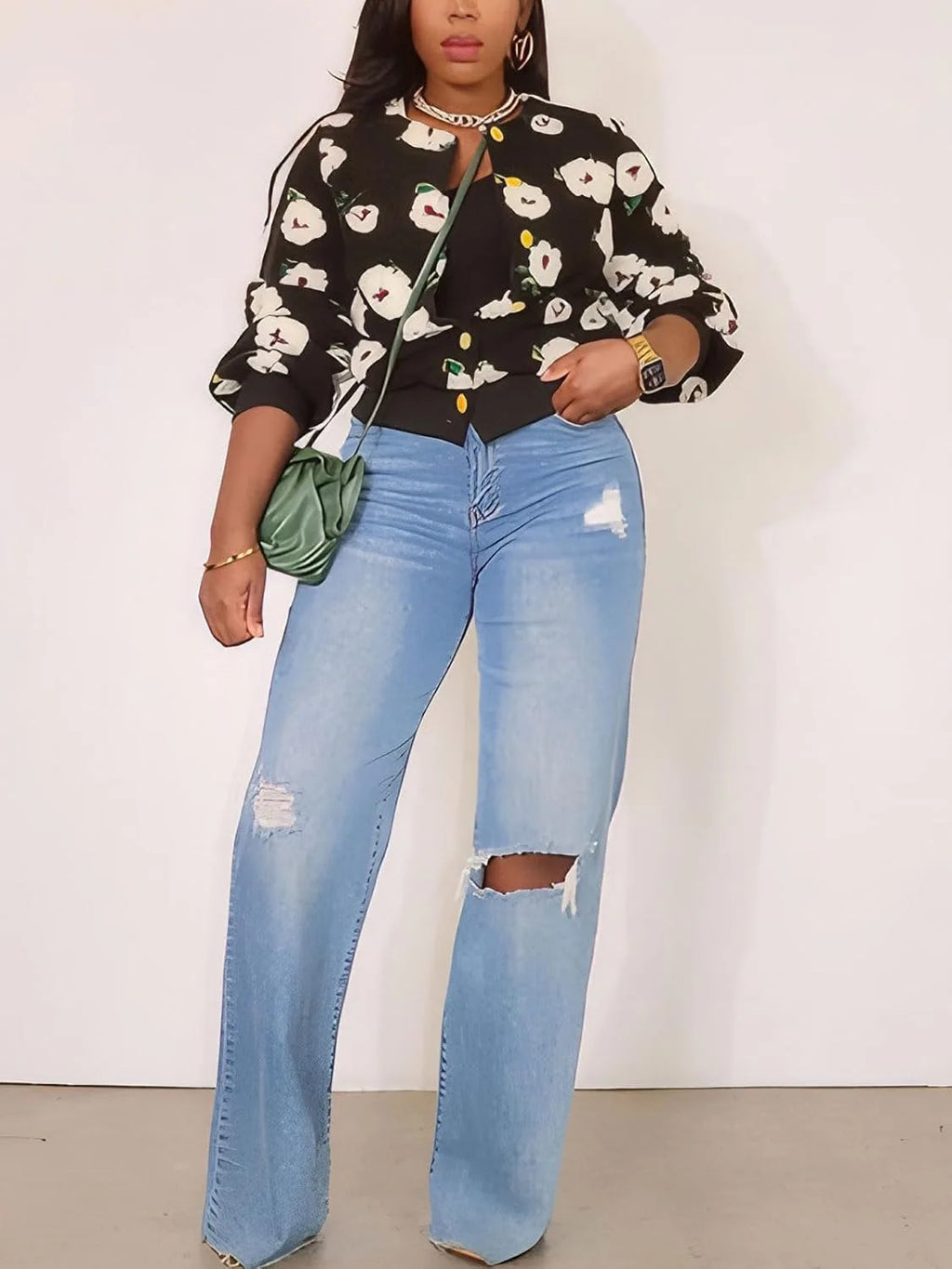 MarieKumax Fashion Plush Jacquard Long Sleeve O Neck Jacket Women's Coat Autumn Winter New Casual Loose Sports Jacket Cardigan Coat Female