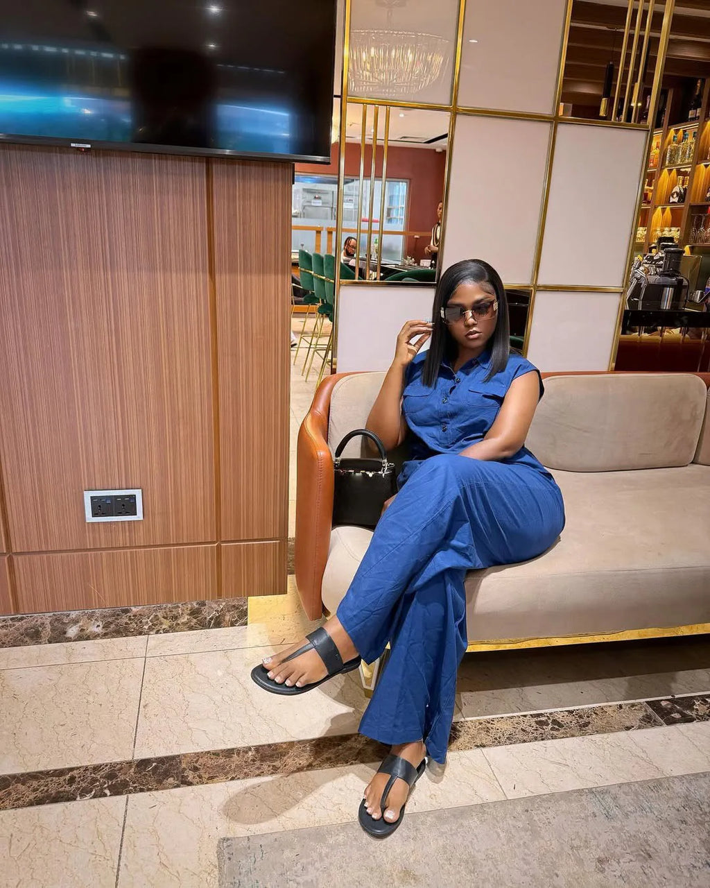 MarieKumax 2025 Summer Large Size 2 Piece Set Women Fashion Elegant Commuting Sleeveless Vests And Wide Leg Pants Color Solid Pant Sets