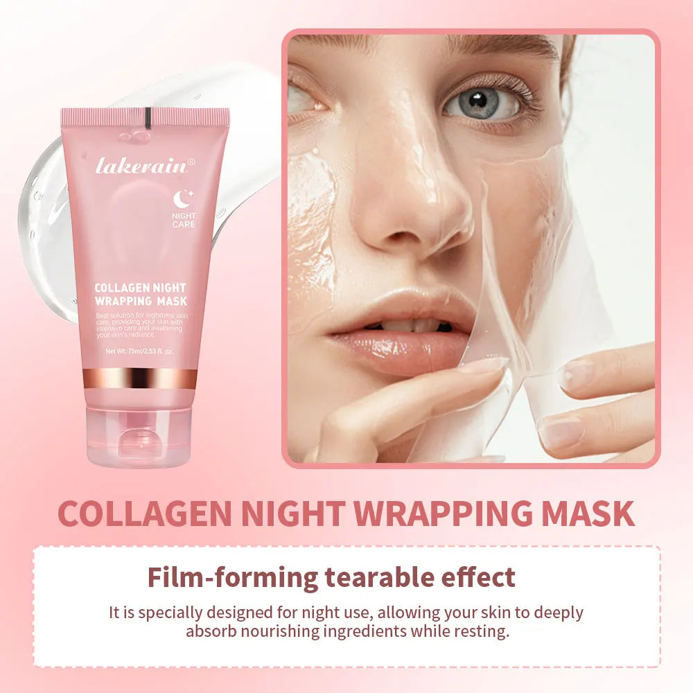 MarieKumax Korean Deep Collagen Mask Peel Off Mask Face Anti Wrinkle Lifting  Skin Care Masks Bio Pack Night Wrapping Woman Overnight Skin